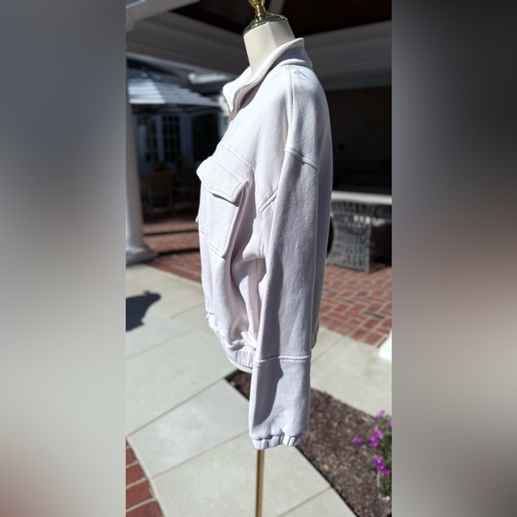 Monrow Women’s Bone Seamed Bomber Jacket Size L - Picture 7 of 15